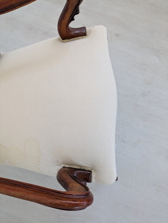 Image 1 of Art Nouveau - Sessel (2) - Holz, Stoff