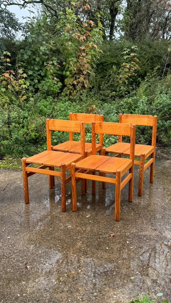 4x sedie vintage in pino – Sedie da pranzo, Legno (photo 2 of 9)