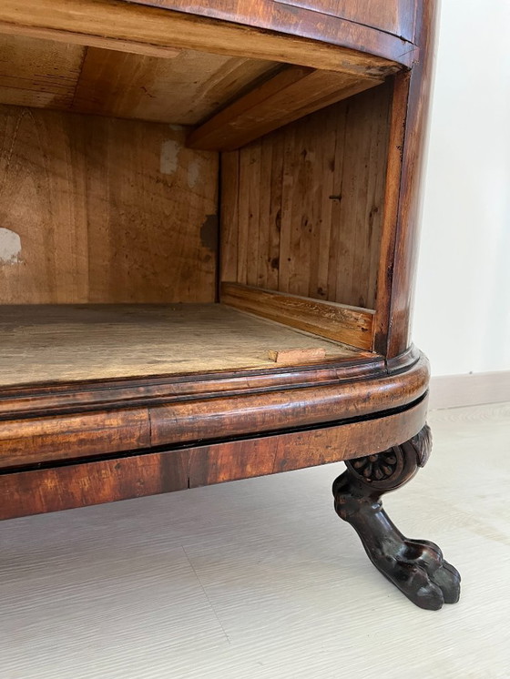 Image 1 of Cassettone - Noce - Comò con specchiera