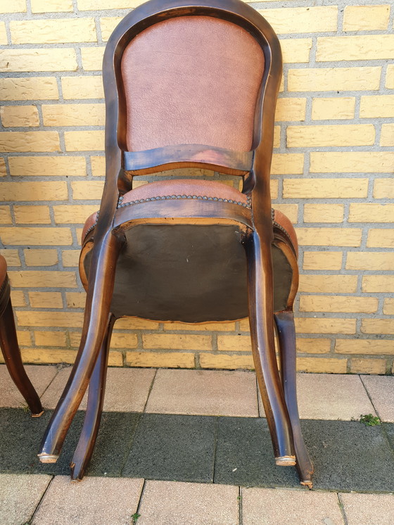 Image 1 of 4 chaises de salle à manger Louie Seize