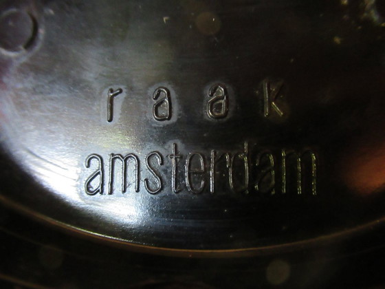 Image 1 of SUSPENSION LAMP design RAAK Amsterdam - NETHERLANDS 1970's GLOBE Octagonal in MOLDED GLASS - height 22,5cm