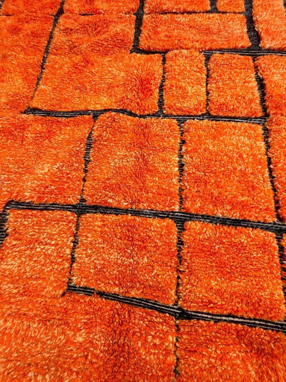 Image 1 of Orange Moroccan wool rug 260x350 cm