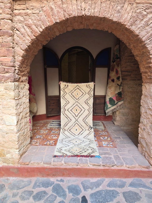 Tappeto vintage Beni Ourain 200 x 72 cm