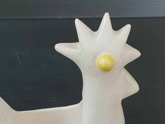 Image 1 of Pair of ceramic roosters and hens, 1950s-1960s vintage.