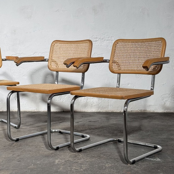 Sillones de caña estilo Cesca de Marcel Breuer, juego de 4, años 90 – Sillas de comedor, Chrome (photo 5 of 16)