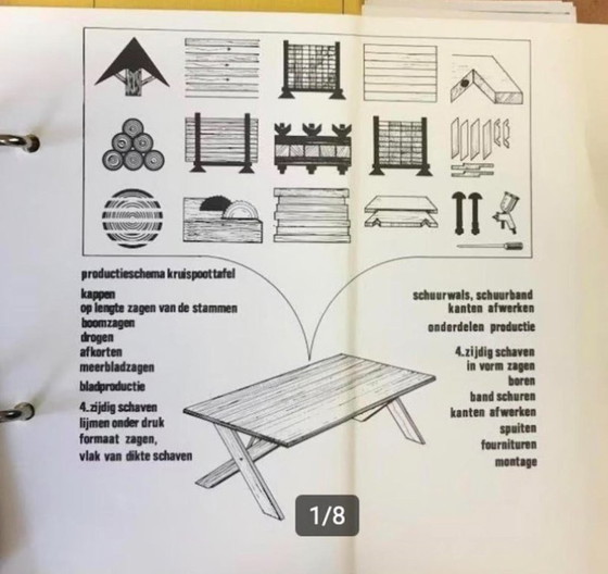 Image 1 of Mesa de comedor Ate van Apeldoorn de los años 70