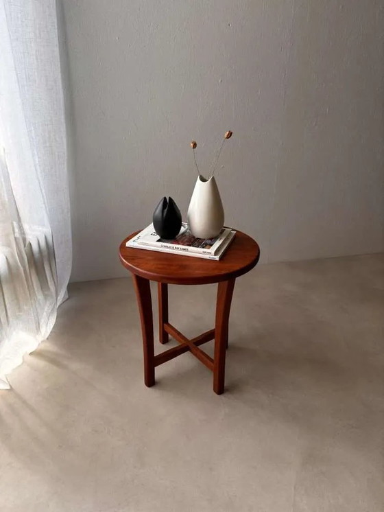 Image 1 of Danish solid teak side table 1960s