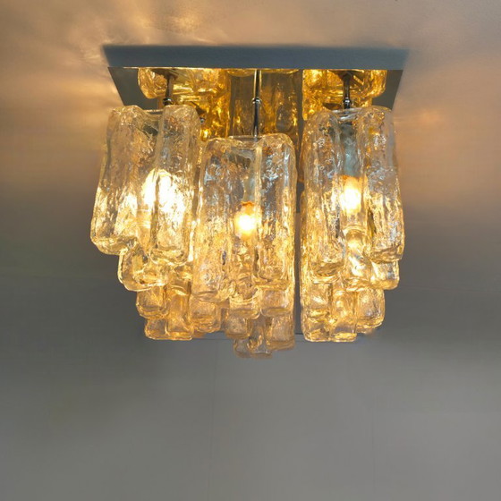 Image 1 of ceiling lamp Kalmar franken model 'granada' ice glass with chrome