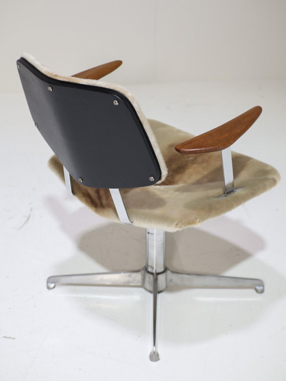 Image 1 of Bureaustoel Vermund Larsen Deens 1960s chroom teak