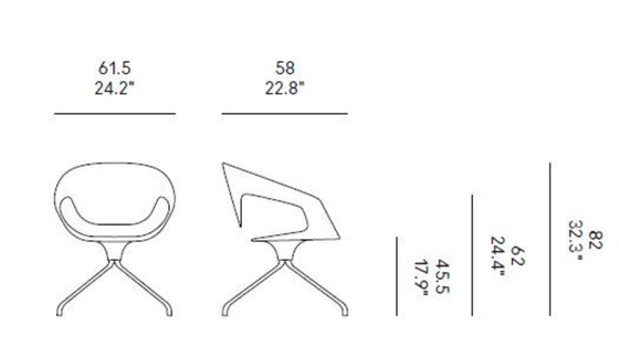 Image 1 of Vad Swivel Padded Chair / HORM