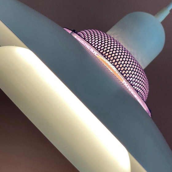 Image 1 of Jeka vintage Deens design LAMP Mid Century wit paars