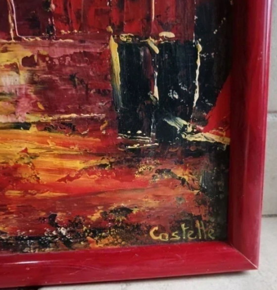 Luciano Castelli “Metropolis in Fusion” dipinto astratto – Dipinti e disegni, Paper, Wood (photo 4 of 5)