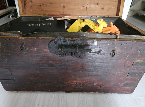 Autentica cassa da marinaio/da nave/per tabacco intarsiata con piombo. – Armadi contenitori, Wood (photo 5 of 7)
