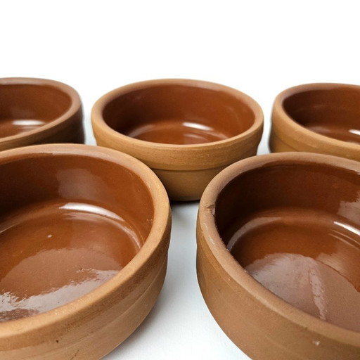 5 cuencos vintage para tapas y crème brûlée, hechos a mano y robustos.