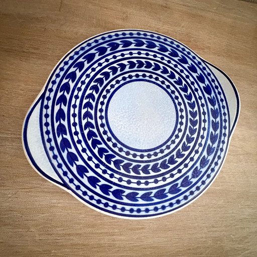 Antike Boch Frères La Louvière Platte – zeitloses blaues Dekor