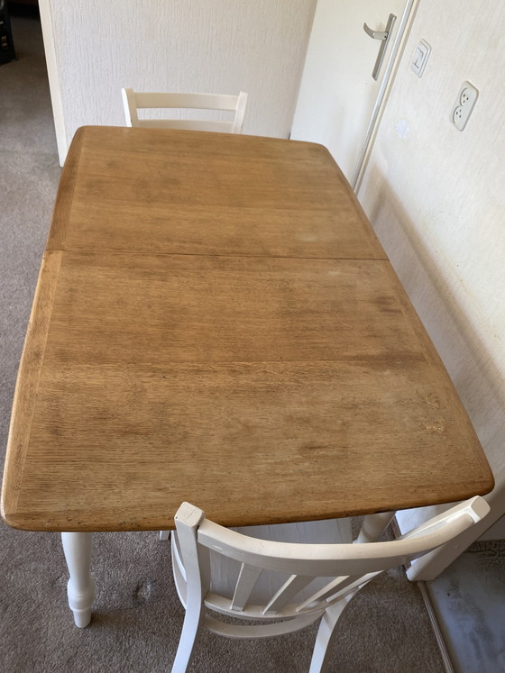 Image 1 of Vintage dining table with 2 chairs