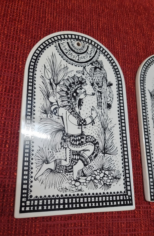 Cerámica de pared “Las cuatro direcciones del viento” de Bjørn Wiinblad Rosenthal