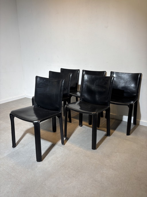 Set of 6 cassina cab chairs