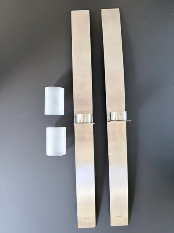 Set de 2 apliques de pared Blomus de acero inoxidable 60 cm – Decoración de pared, rvs (photo 21 of 21)