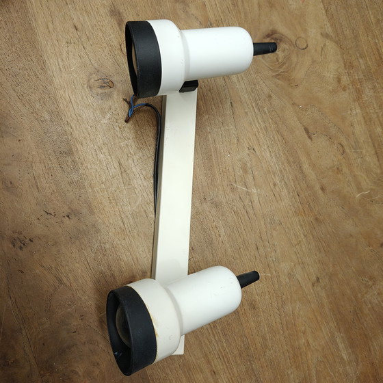 Image 1 of Vintage double spotlight – 70s/80s – white/black