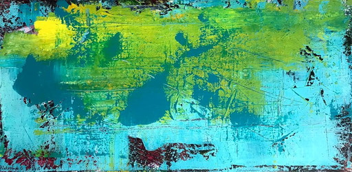 Original Acrylic Painting Abstract Expressionism Dolphin