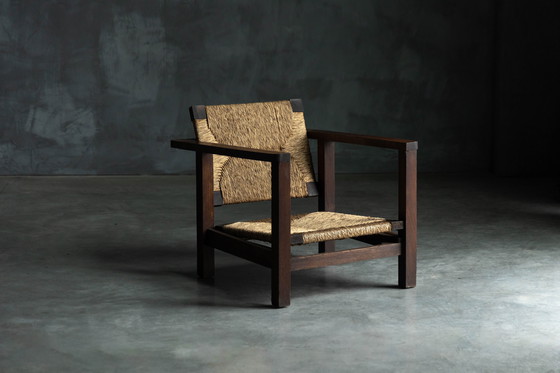 Image 1 of Vintage Rustiek Modernistische Fauteuil, Frankrijk