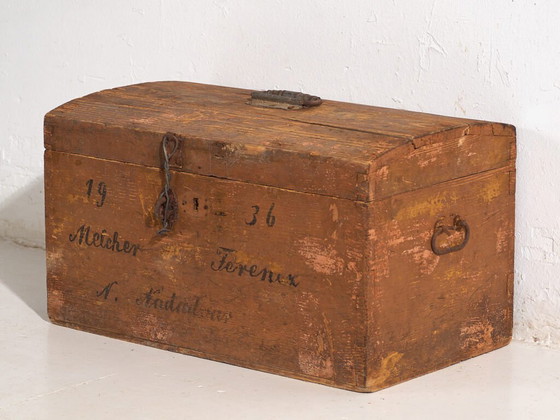 Antique travel chest with original inscription (Year 1936) #21 – Storage cabinet, Rustic (photo 36 of 40)