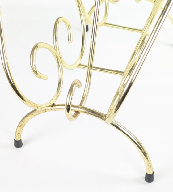 Image 1 of Porte-revue filaire doré 1960