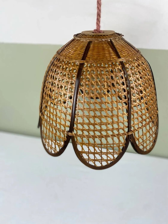 Vintage wicker pendant light – Pendant lamps, Rattan (photo 4 of 17)