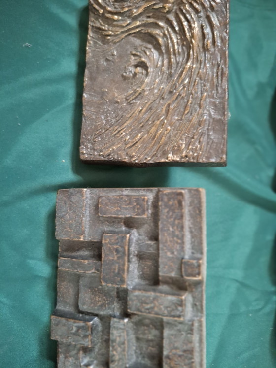 Image 1 of Pomello della porta in bronzo ottone stile brutalista alpino