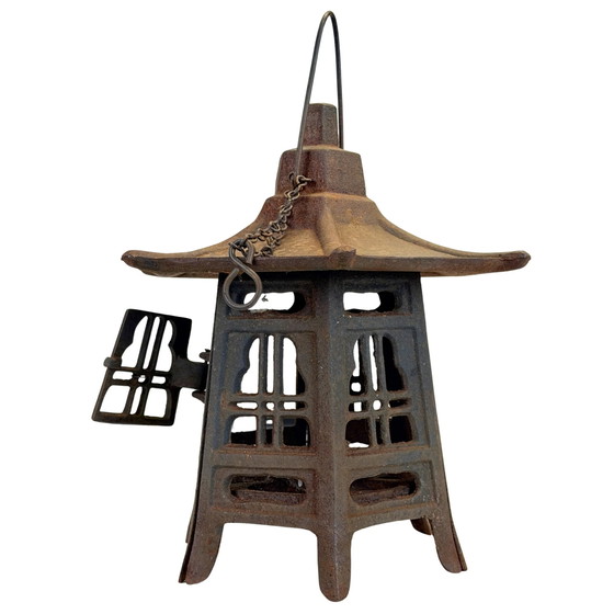 Lanterne de temple tōrō japonaise en fonte – 25 cm – Décoration extérieure, Cast Iron (photo 4 of 9)