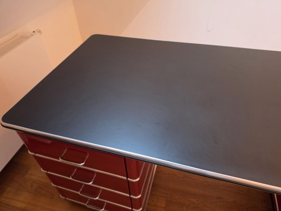 Muller vintage Desk with 8 drawers, Metal, Chrome, Black (photo 11 of 12)