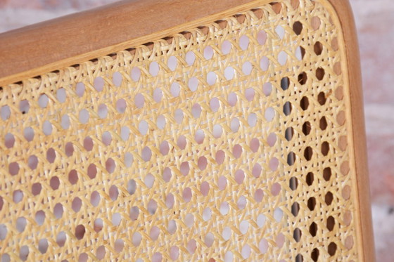 Restored Bauhaus Cesca Chair, by Marcel Breuer, Chrome, Beech, Italy, 1980s, Dining chairs, Rattan, Wood (photo 13 of 15)