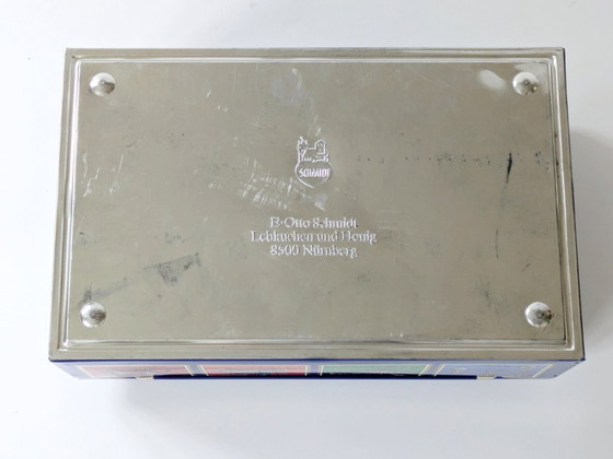 Image 1 of Vintage blikken doos met Duitse dierenriem | Hemels decor uit de jaren 60