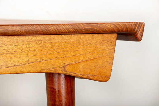 Image 1 of Zeer grote uitschuifbare tafel, 290 cm, van massief teakhout, model 542, van Inger Klingenberg voor France & Son 1960.