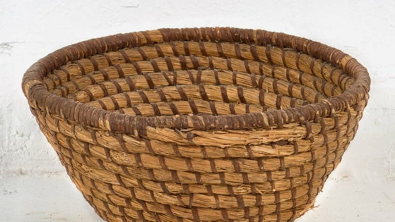 Panier en osier ancien (c.1930) #11 – Objets déco, Wicker (photo 3 of 15)