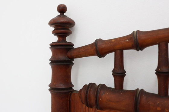 Image 1 of Espejo antiguo de imitación de bambú en madera, siglo XIX, Francia