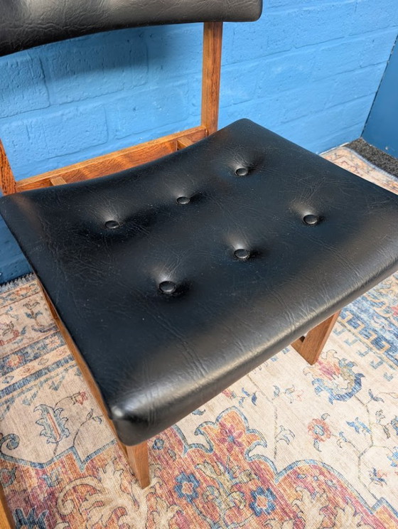 2x Sedie Vintage, Henning Sørensen, Anni '60 – Danex, Sedie da pranzo, Wood, Leather (photo 8 of 9)