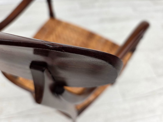 Image 1 of Anni '70, design italiano di Fratelli Levaggi, 2 poltrone, modello "Campanino", legno di ciliegio.