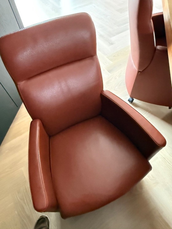 Image 1 of Leolux dining chairs 6 pieces