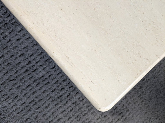 Image 1 of Tavolino da caffè vintage in travertino italiano