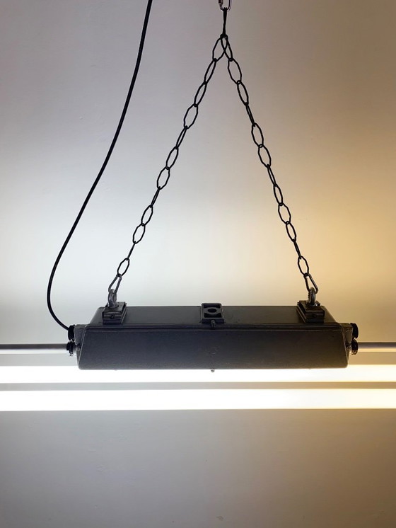 Image 1 of Lampada tubolare grigia industriale di Elektrosvit, anni '70