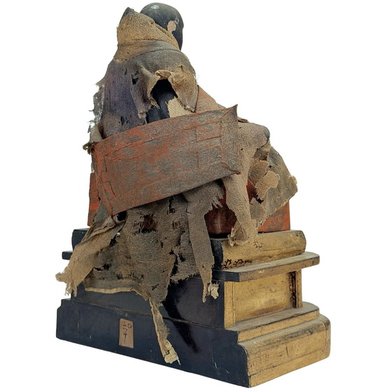Antique Japanese Nichiren Daishonin - Meiji - circa – Sculpture, Wood, Textile (photo 17 of 25)