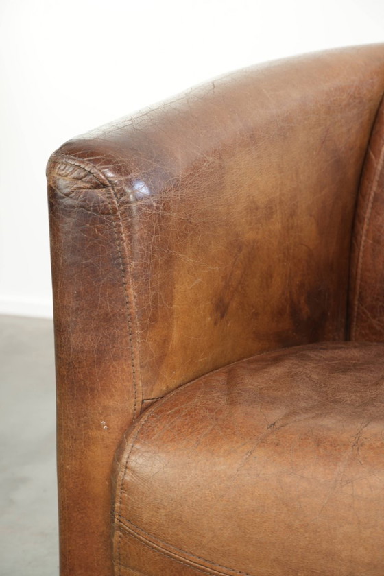 Zeitloser cognacfarbener Rindsleder Aviator Design Sessel – Leather (photo 10 of 13)