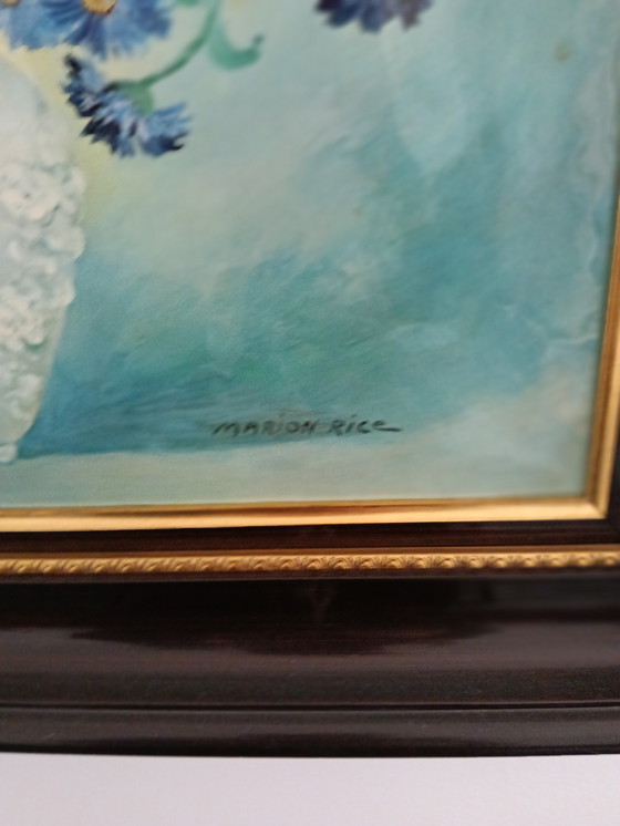 Image 1 of Blue Florals Art - Marion Rice - Firmato