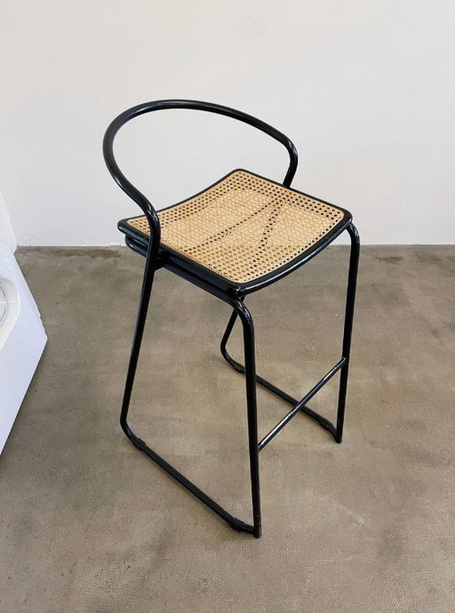 Tabouret de bar vintage en sangle