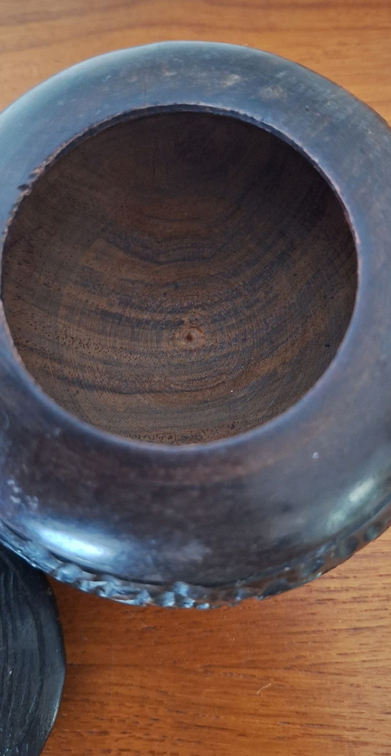 Caja de joyería / almacenamiento africana tallada a mano, Objetos decorativos, Madera, Marrón (foto 6 de 7)