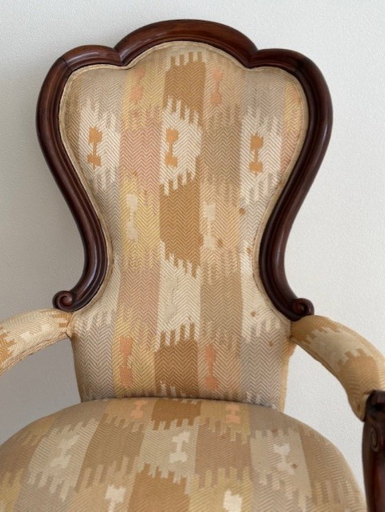 Image 1 of FAUTEUIL BIEDERMEIER MAJESTUEUX avec DOSSIER DE 80 cm