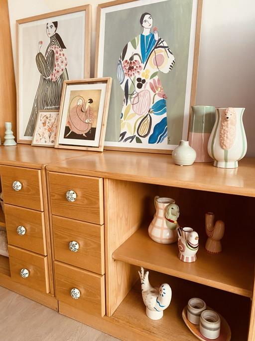 Wunderschöner originaler Hülsta Holzschrank - Wandmöbel