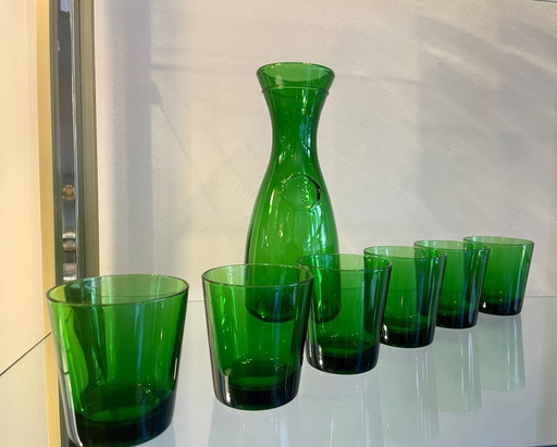 Caraffa da vino italiana con 6 bicchieri